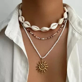 3-Piece Boho Beaded Necklace Set