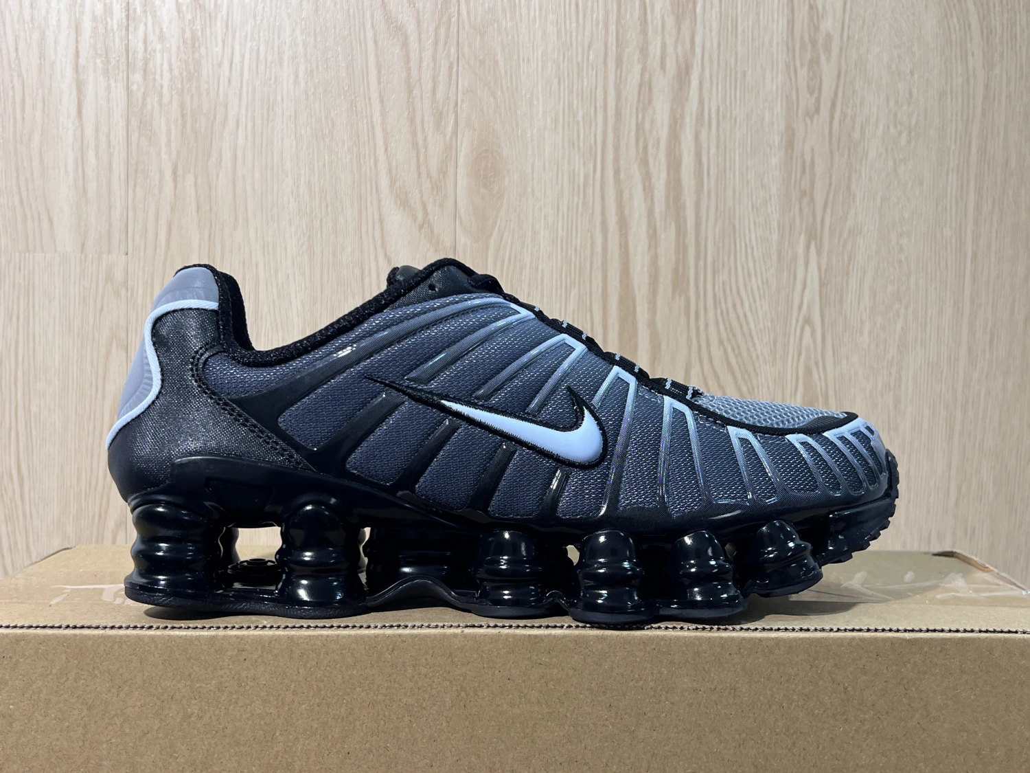 Nike Shox TL – Black, Metallic Silver & Ice Blue