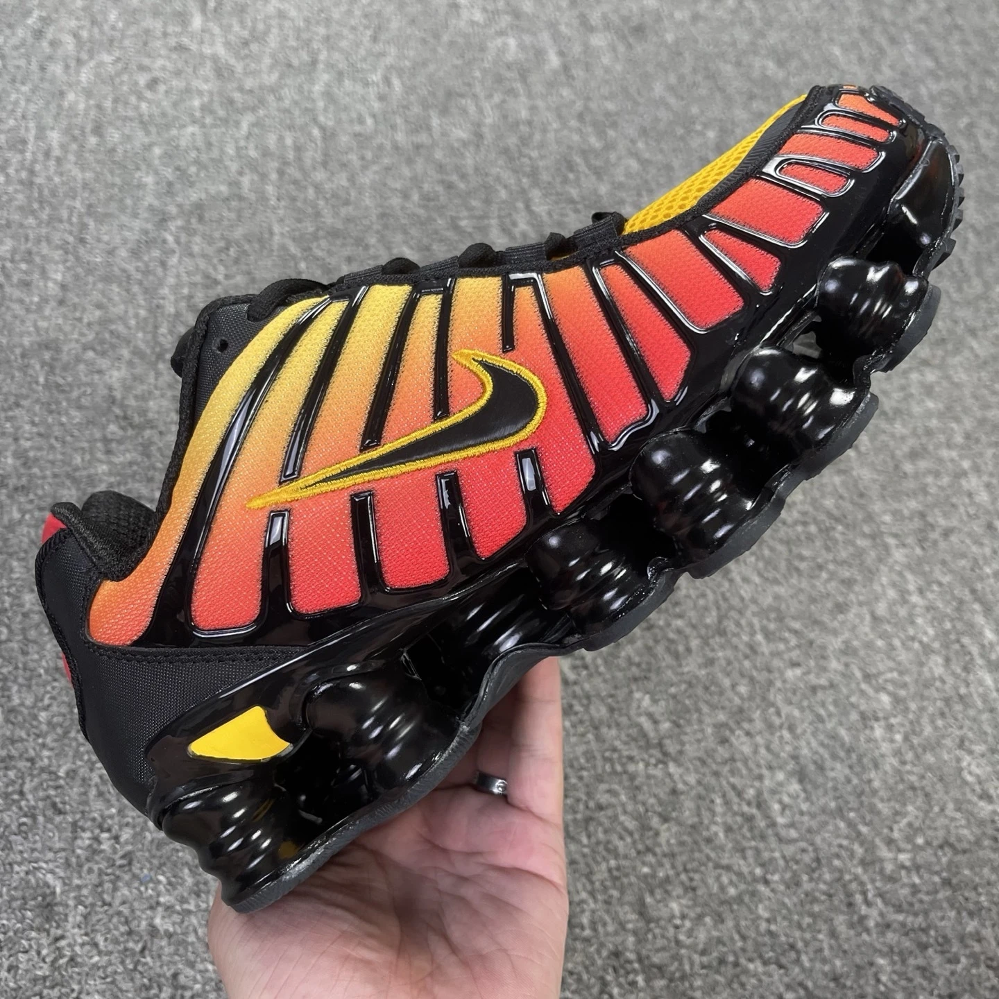 Nike Shox TL – Sunset Orange, Crimson Red & Golden Yellow