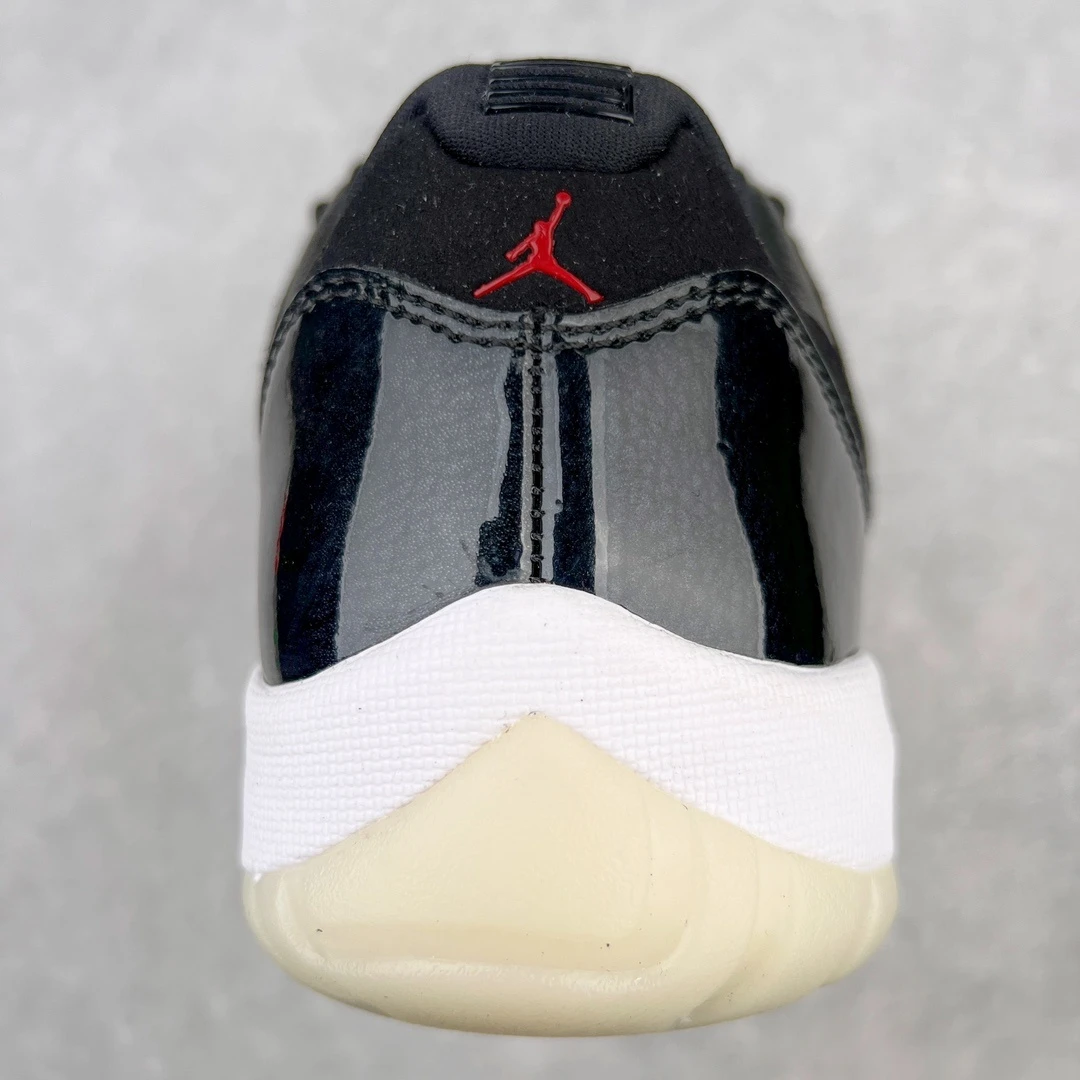 Air Jordan 11 Low "Triple Black with Red Jumpman" Premium Sneakers