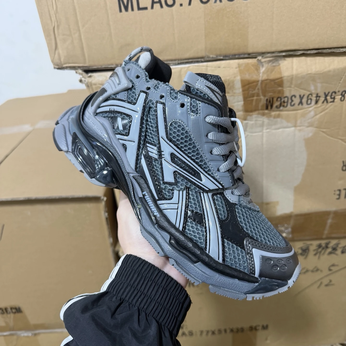 Balenciaga Track Sneaker – Gunmetal Grey Edition