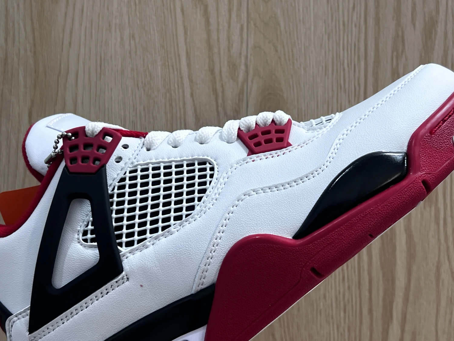 Air Jordan 4 Retro White Red Basketball Sneaker
