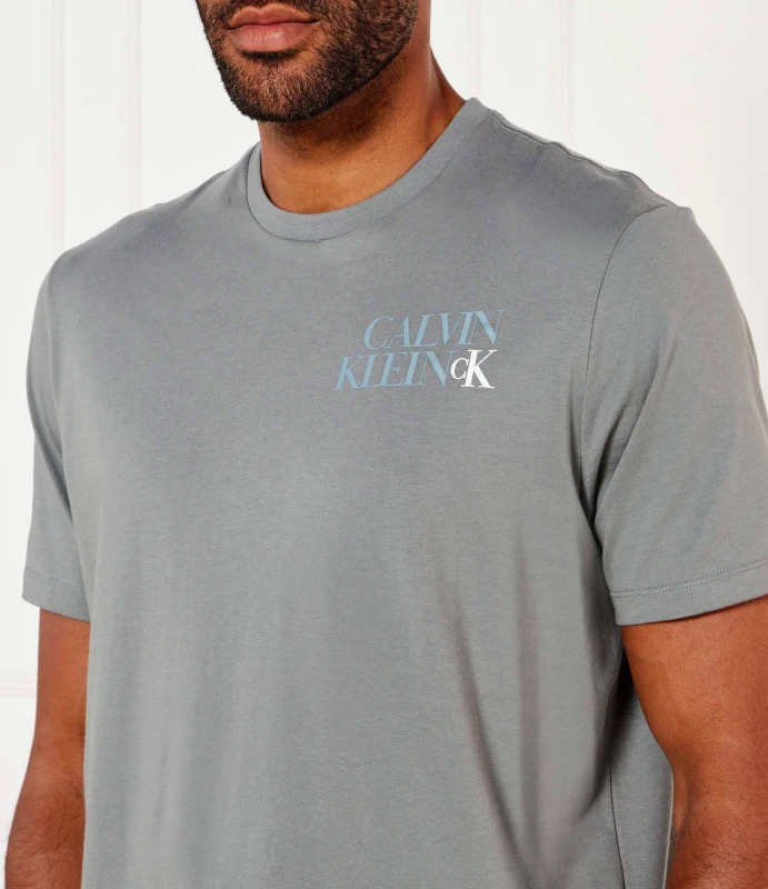Calvin Klein Jeans Men's Grey Cotton T-Shirt