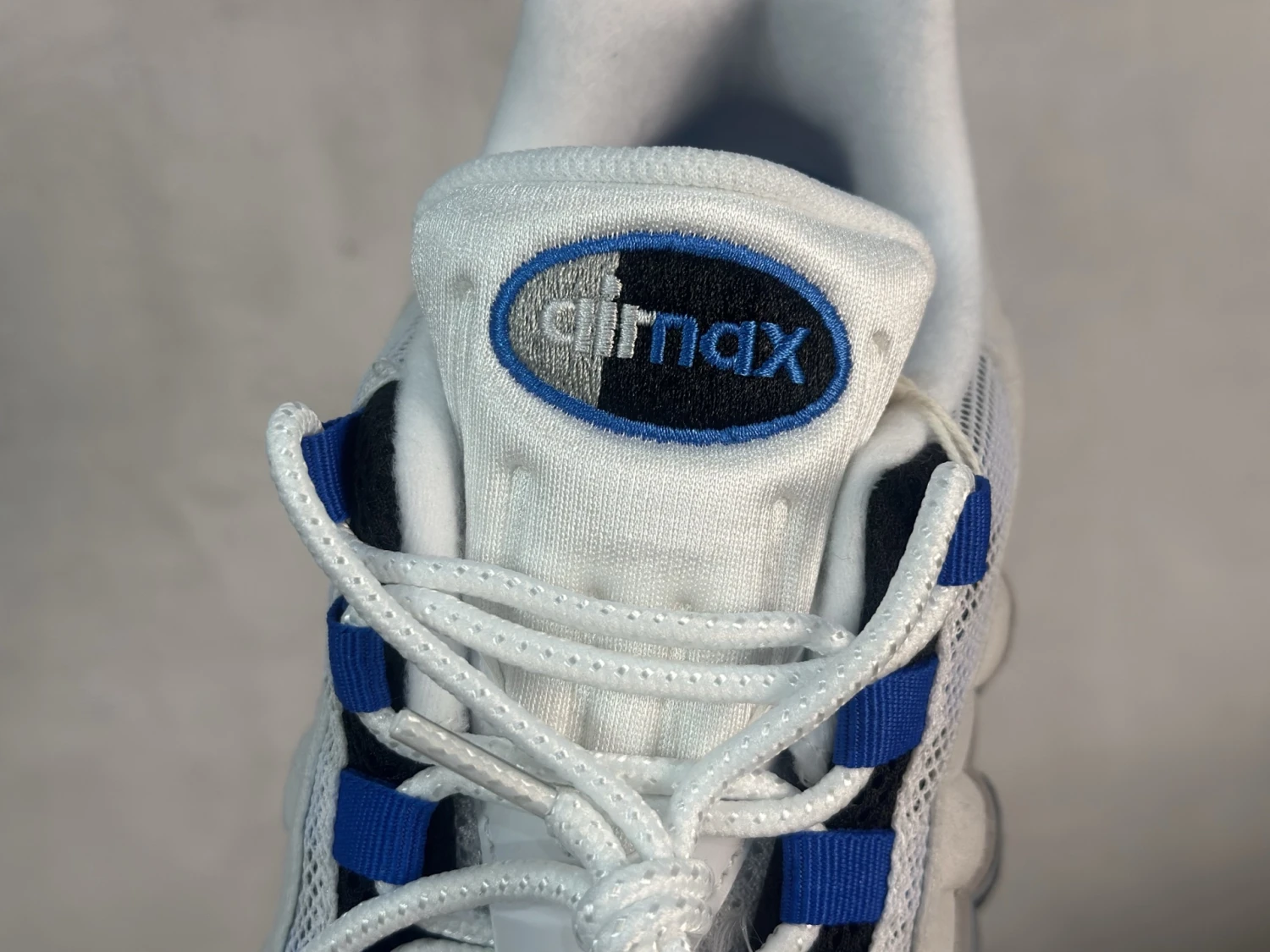 Nike Air Max 95 Sneakers – White, Grey, Black & Royal Blue