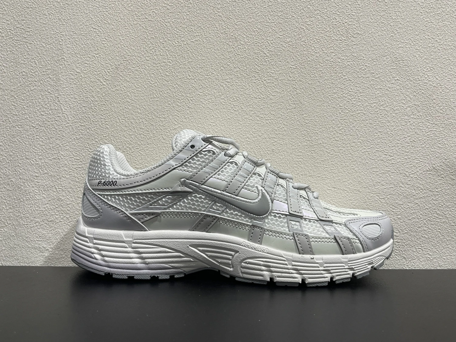 Nike Bomberman Series Sneakers – White, Light Grey & Iridescent Silver