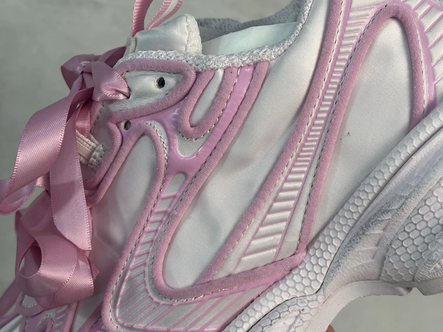 Balenciaga Couture Ribbon Runner Sneaker – Blush Pink Satin Edition