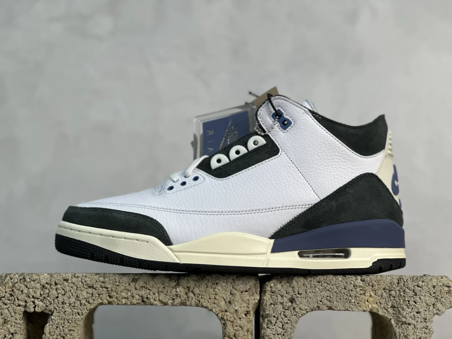 Air Jordan 3 "White Black Grey" Premium Sneakers