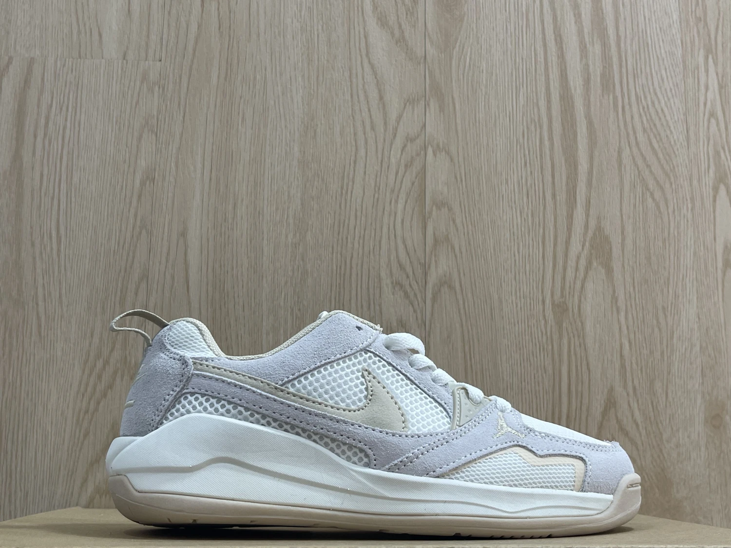 Nike Air Jordan White Cream Mesh Lifestyle Sneaker