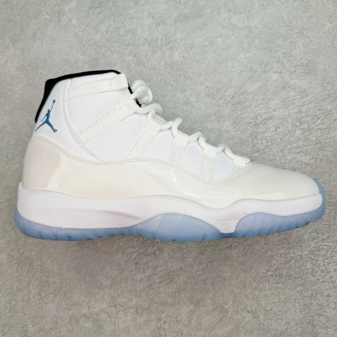 Air Jordan 11 Low "White, Black & Ice Blue" Premium Sneakers