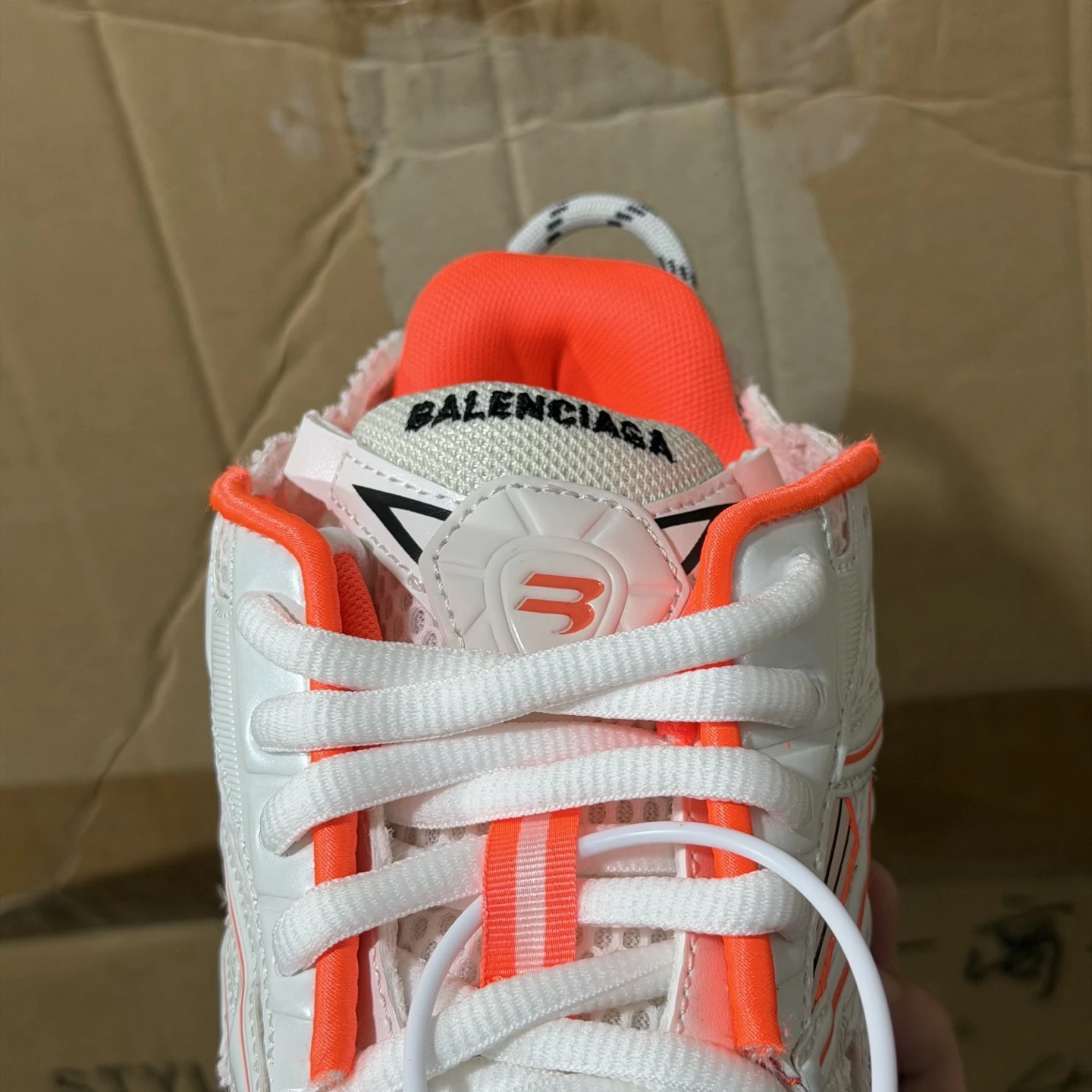 Balenciaga Track Sneaker – White & Neon Orange Edition