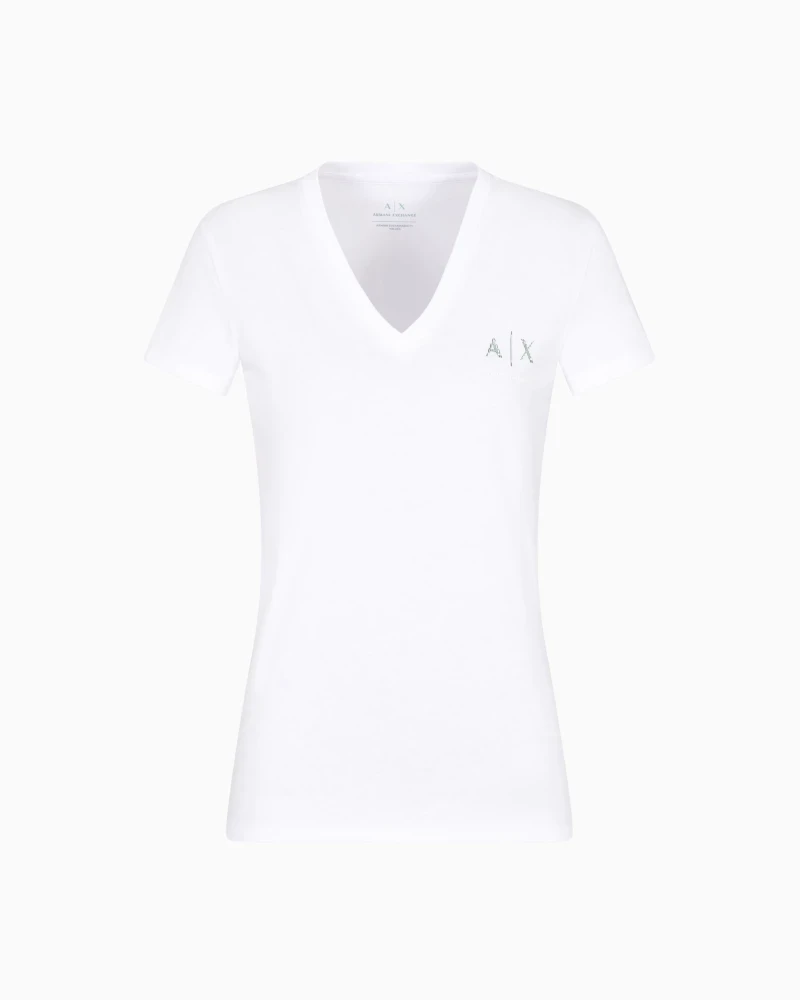 Armani Exchange Women's Sleeveless V-Neck Cotton T-Shirt