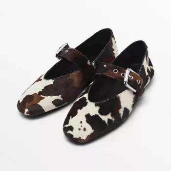 Horsehair Mary Jane Flats