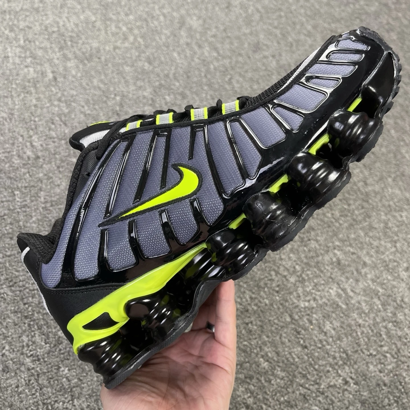 Nike Shox TL – Black, Cool Grey & Volt Green