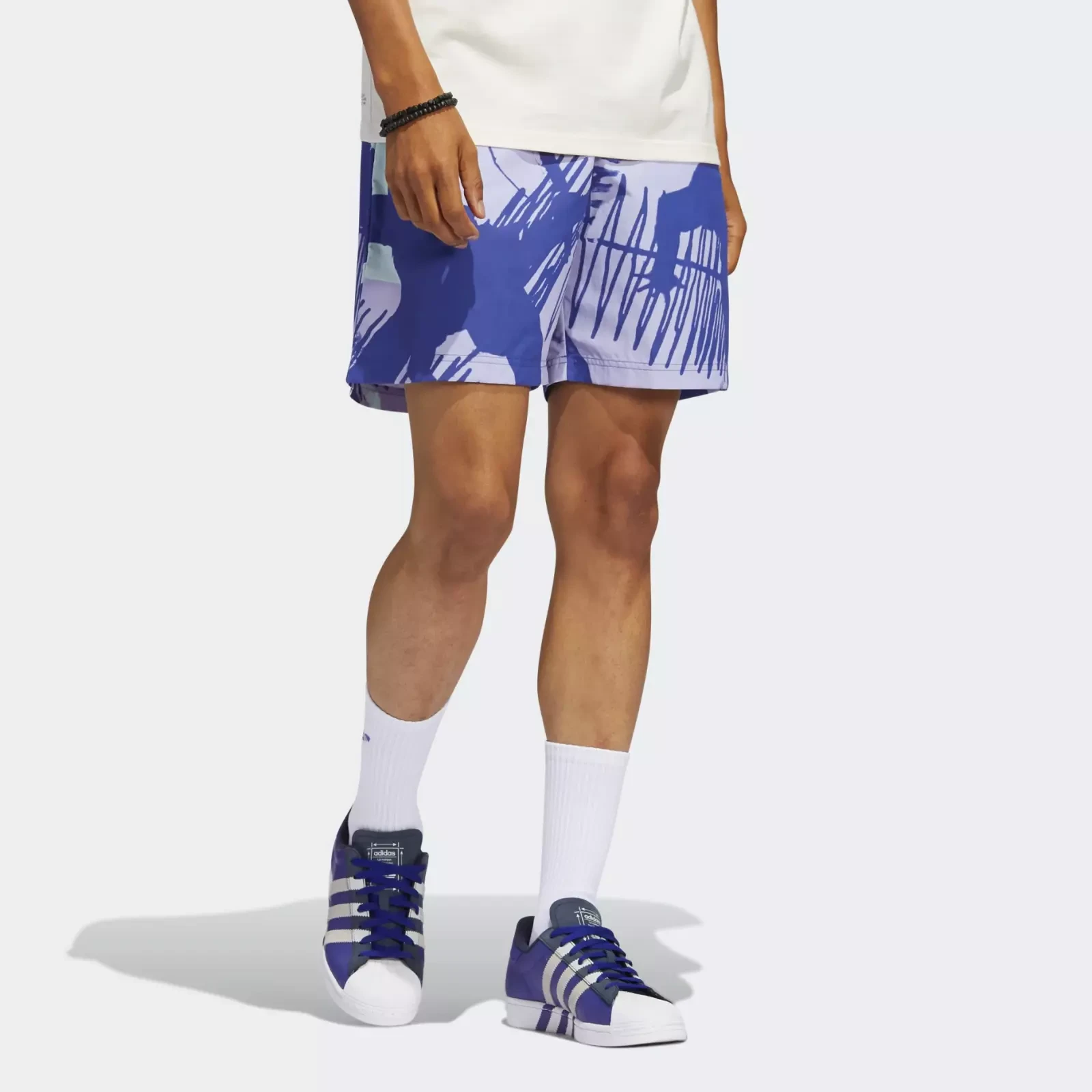 Adidas Men's Colorful Purple Swim Shorts – Spring/Summer Polyester Swimwear