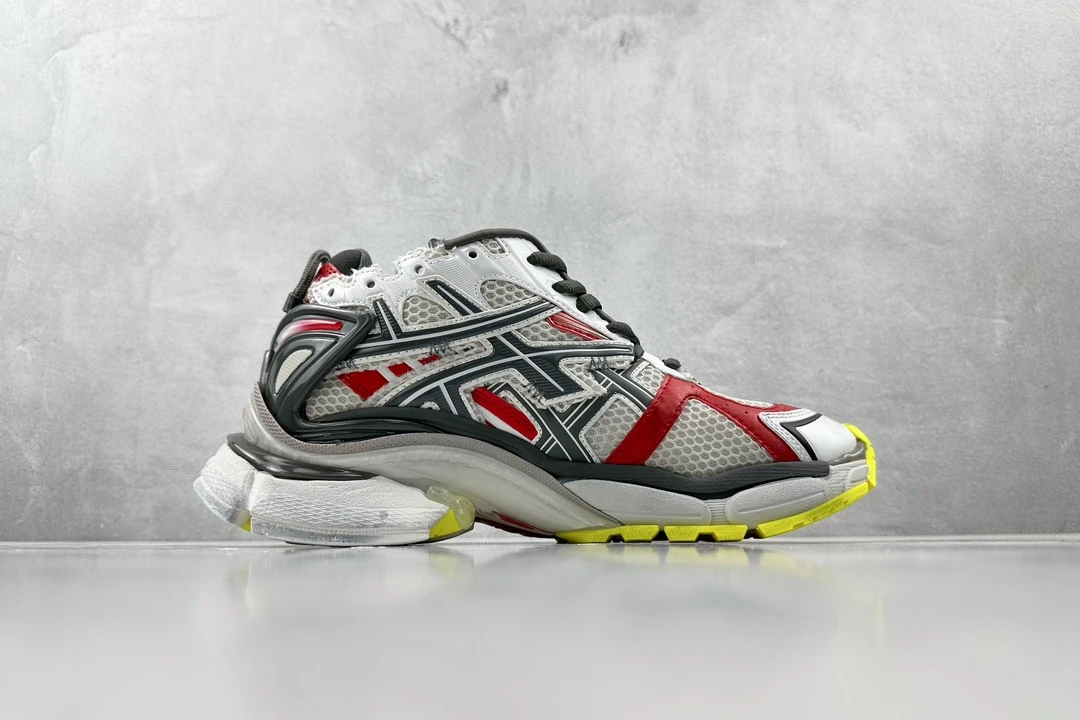 Balenciaga 3XL Silver Grey Red Volt Designer Sneaker