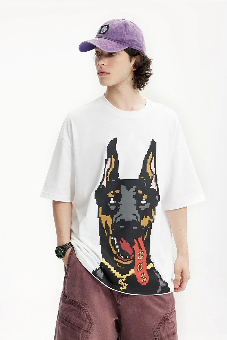 Glow-in-the-Dark Doberman Print T-Shirt
