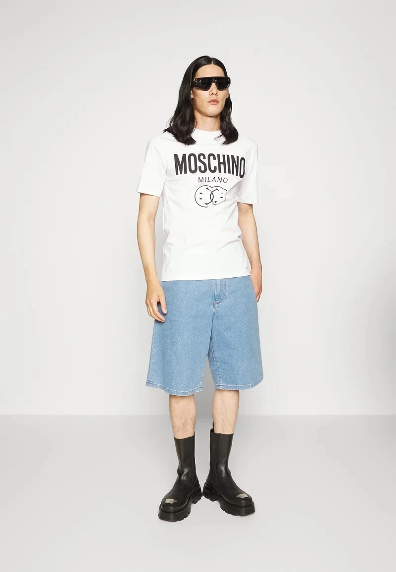 Moschino Men’s White Printed Cotton T-Shirt