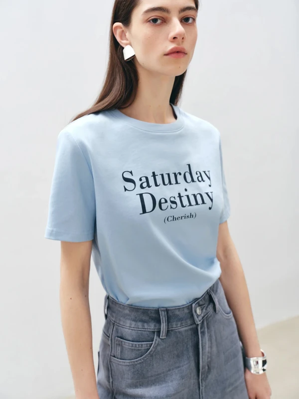 Women's Cotton Printed T-Shirt