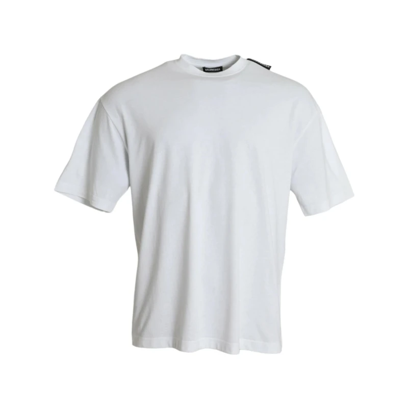 BALENCIAGA Oversized Off-White Cotton T-Shirt - Authentic Designer Style