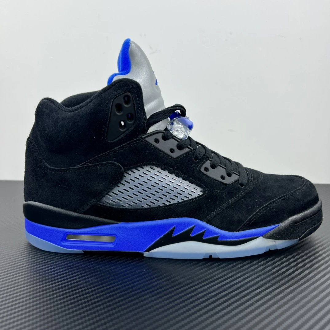 Air Jordan 5 Retro "Black Racer Blue" Sneakers – Black/Blue