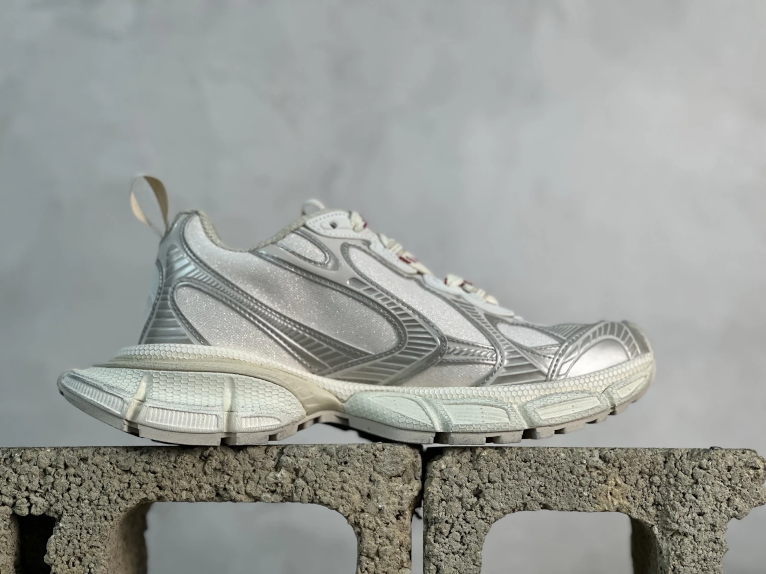 Balenciaga Runner Sneaker – Crystal White Shimmer Edition