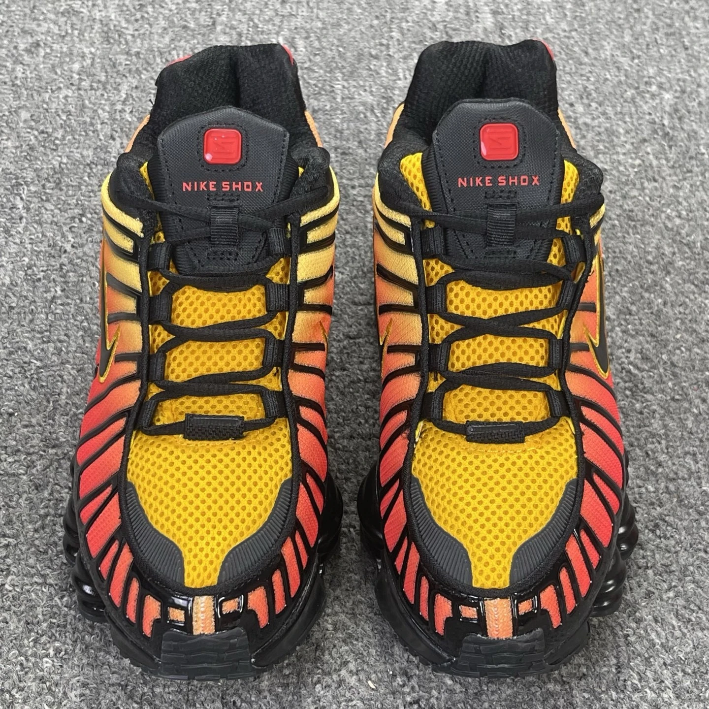 Nike Shox TL – Sunset Orange, Crimson Red & Golden Yellow