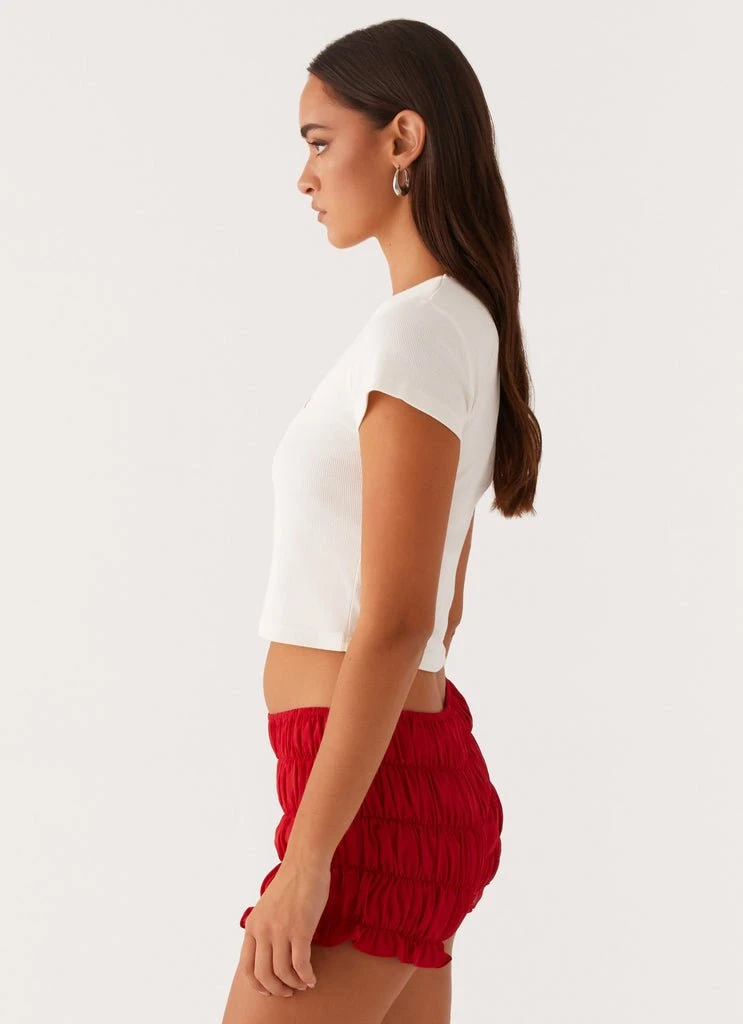 Floral Print Slim Fit Crop Top for Women