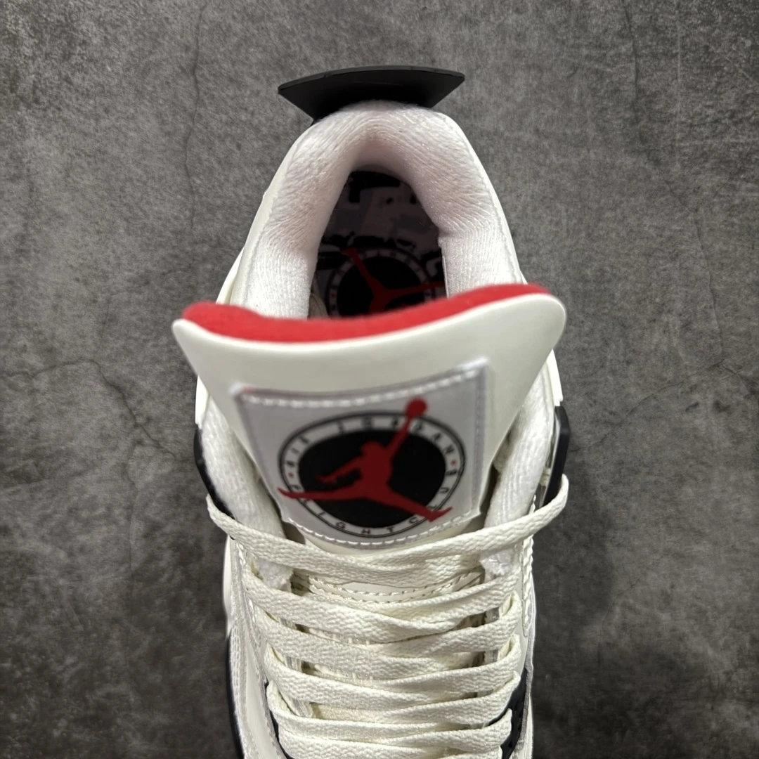 Air Jordan 4 Retro Sneakers – White Black Fire Red