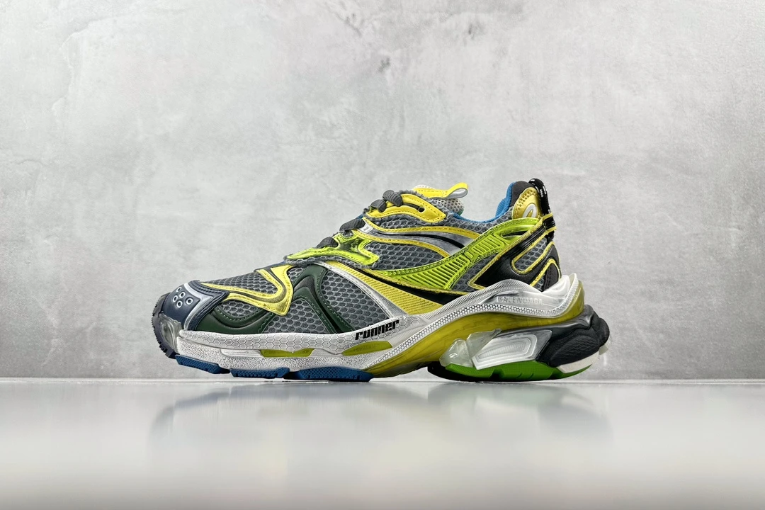 Balenciaga Runner Grey Blue Yellow Designer Sneaker