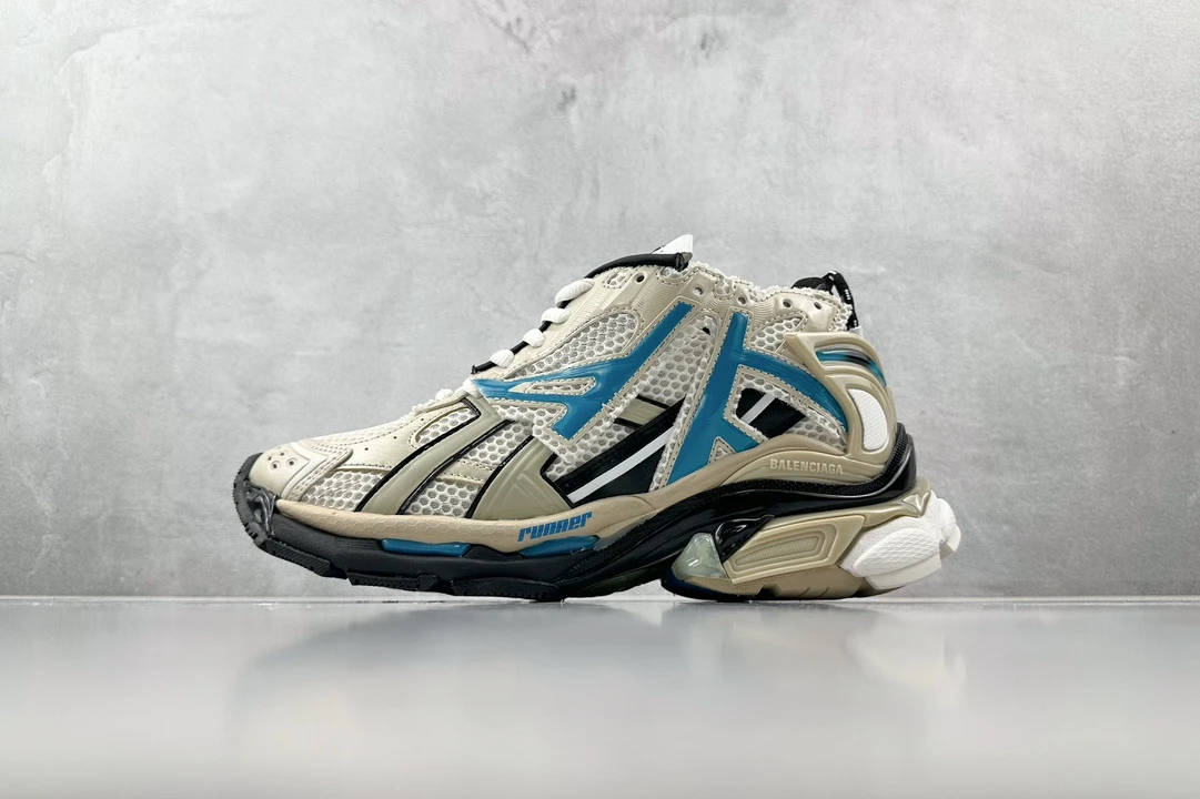 Balenciaga Runner White Blue Black Designer Sneaker