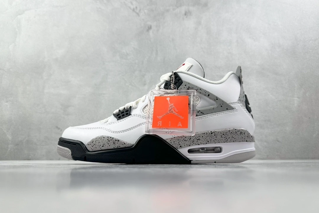 Air Jordan 4 Retro – White, Black & Red Sneakers