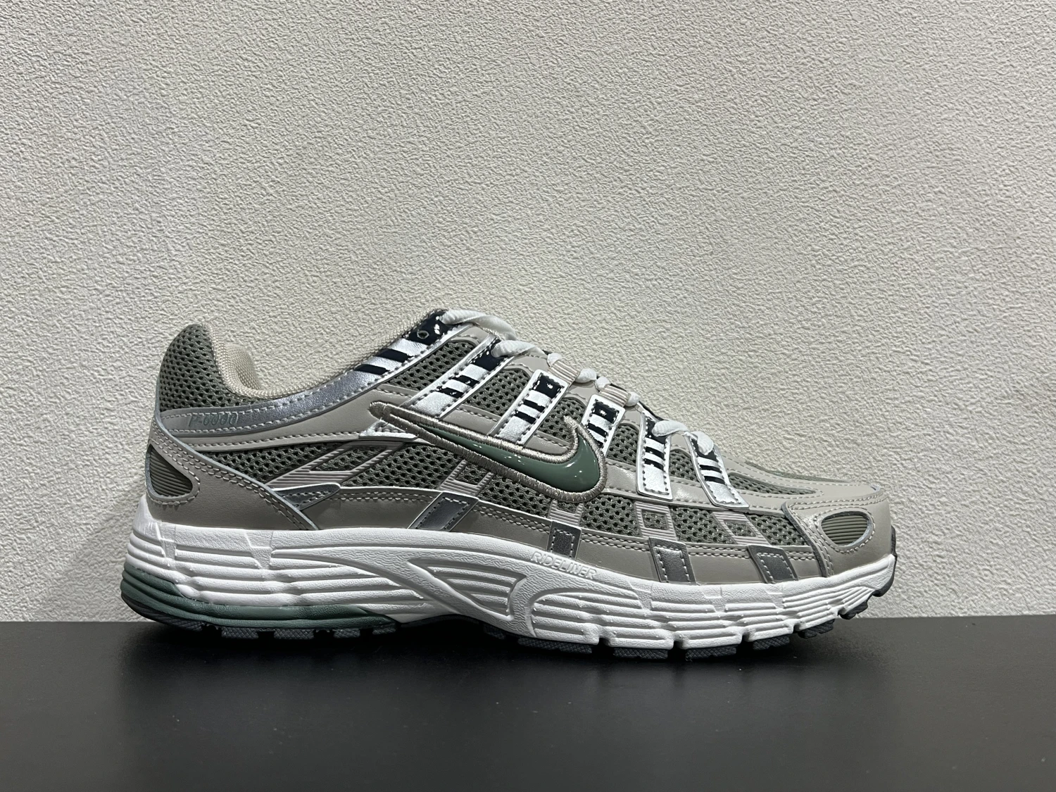 Nike P-6000 Grey White Green Running Sneakers – Retro Lifestyle Sports Shoes