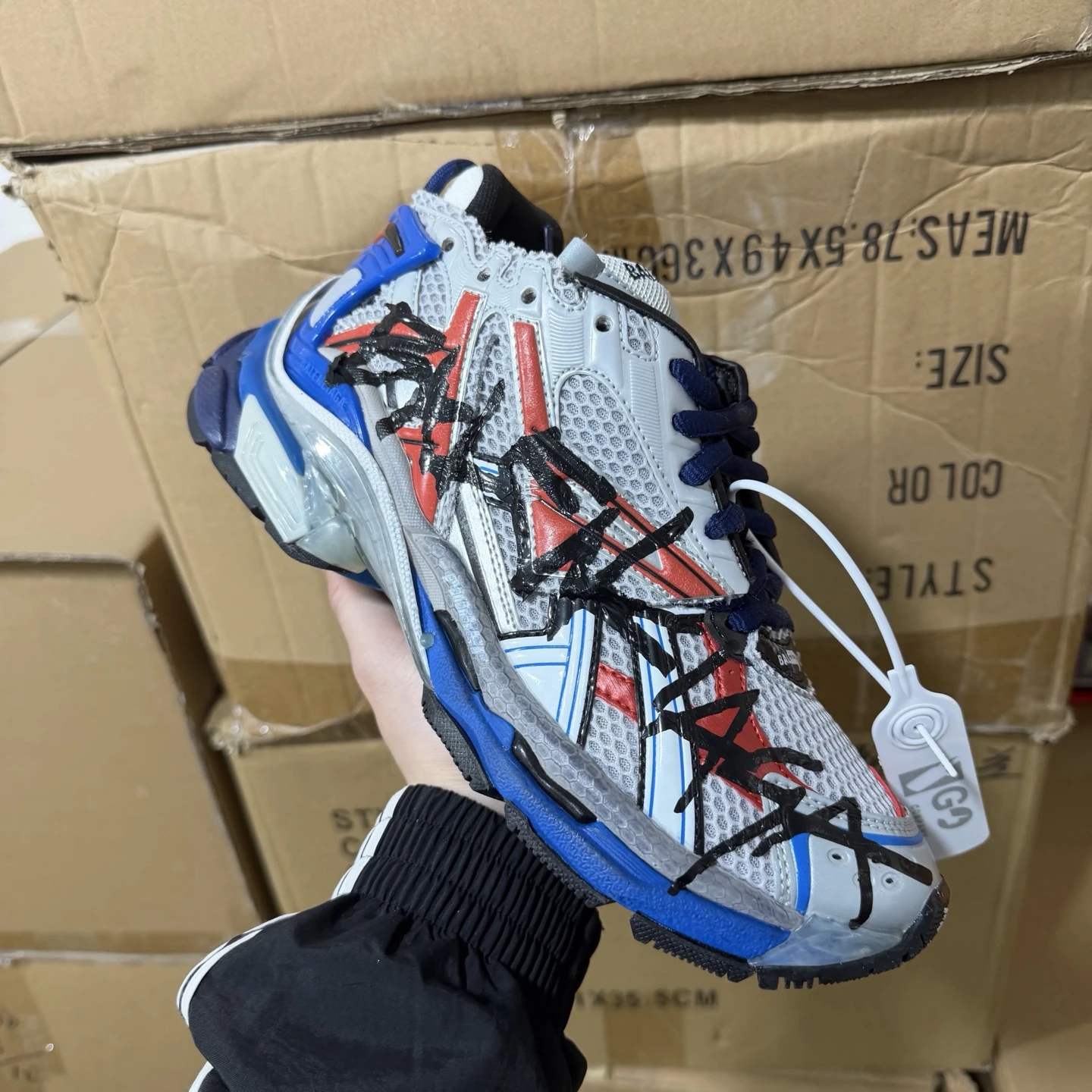 Balenciaga Track Sneaker – Graffiti White Blue Red Edition