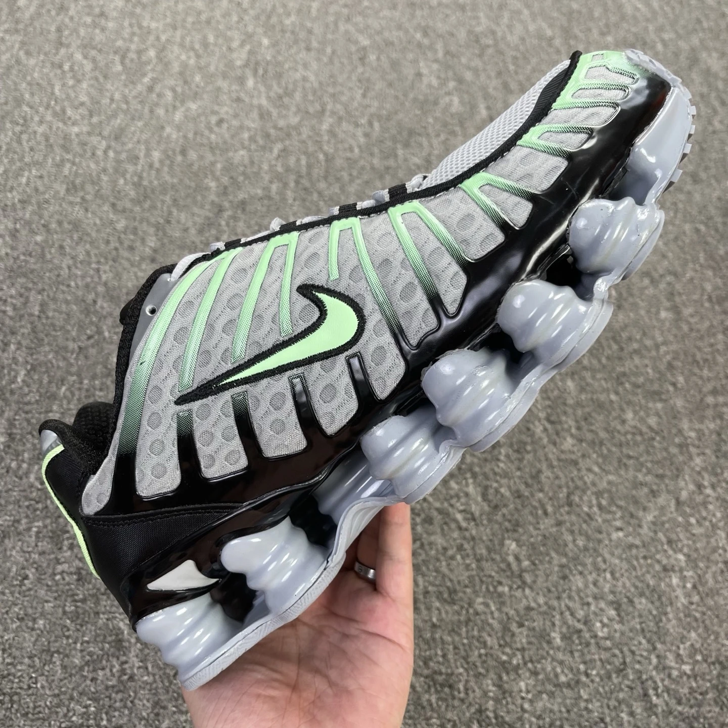 Nike Shox TL – Black, Wolf Grey & Volt Green