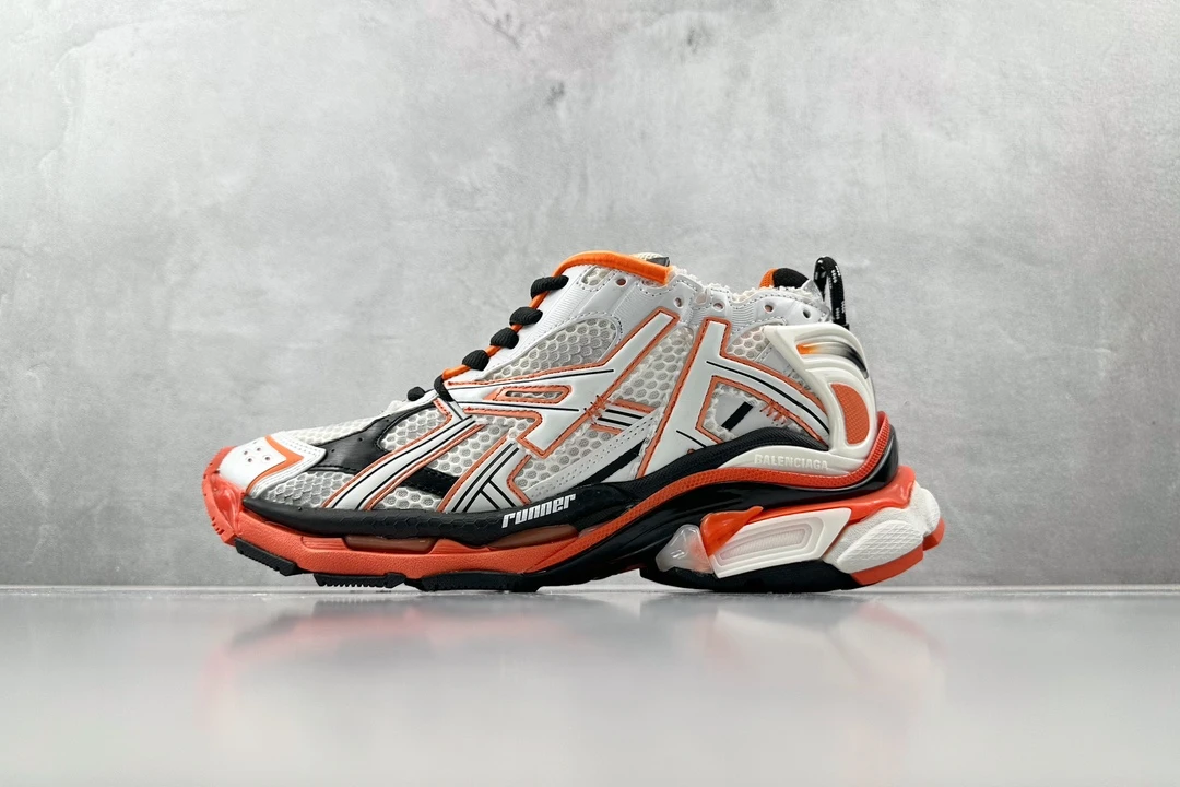 Balenciaga Runner White Orange Black Designer Sneaker