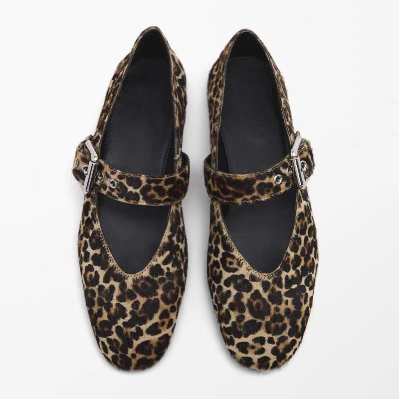 Horsehair Mary Jane Flats