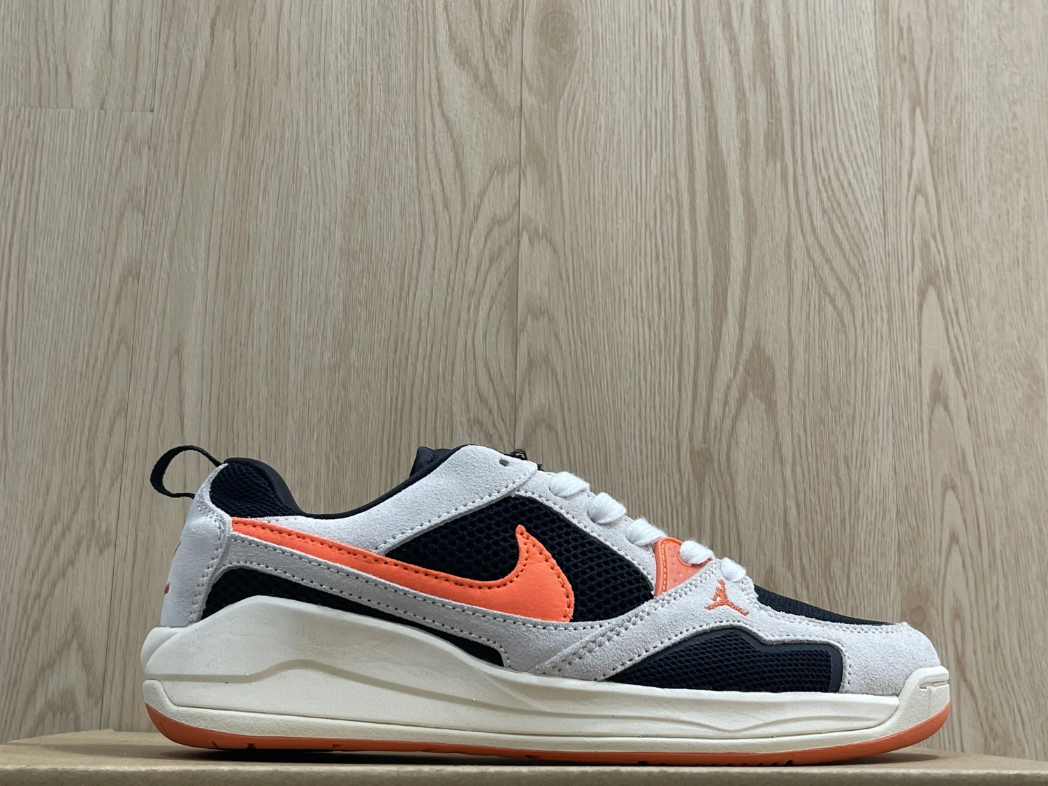 Nike Air Jordan Black Orange Mesh Lifestyle Sneaker
