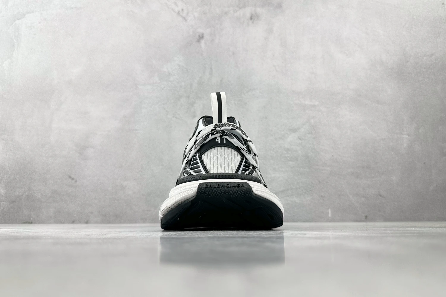 Balenciaga x Adidas Wrapped Lace Track Sneaker Black White Designer Luxury Running Shoe