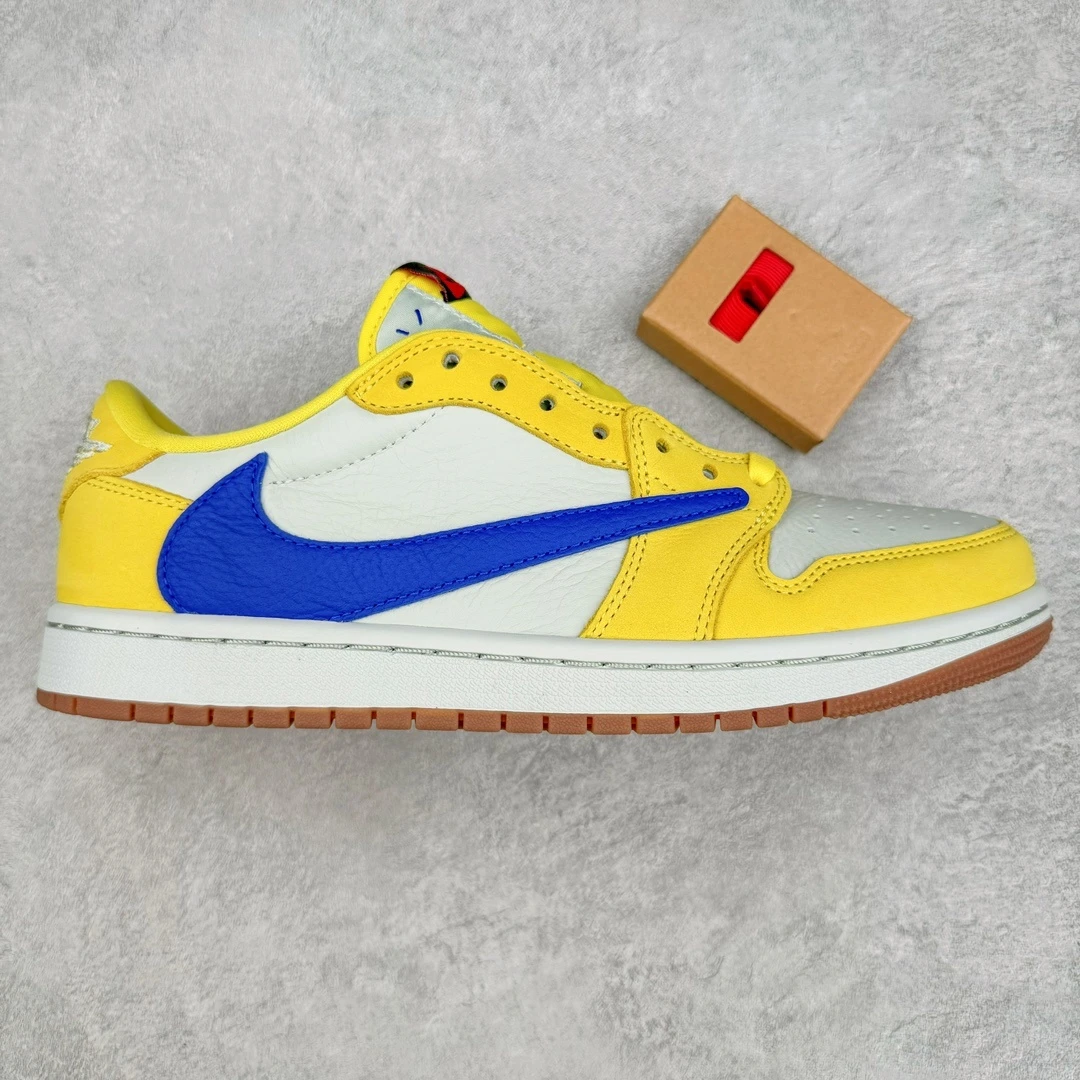 Air Jordan 1 Low x Travis Scott Sneakers – Canary Yellow White Royal Blue