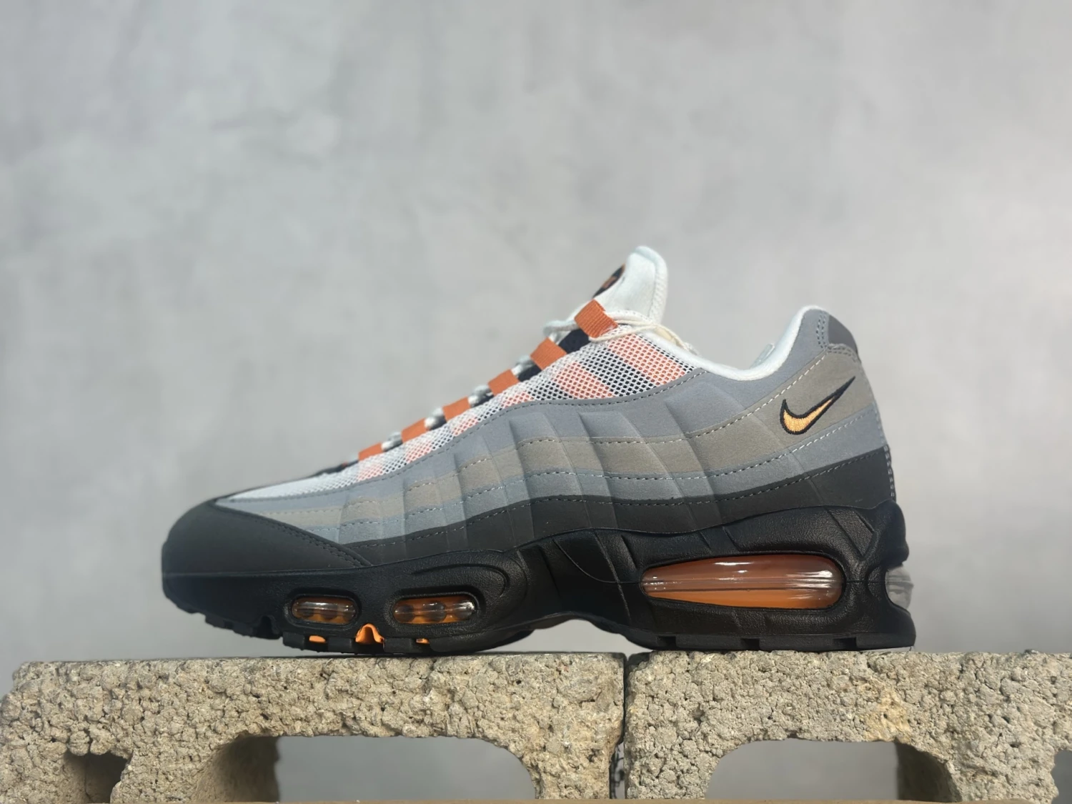 Nike Air Max 95 Sneakers – White, Grey, Black & Orange