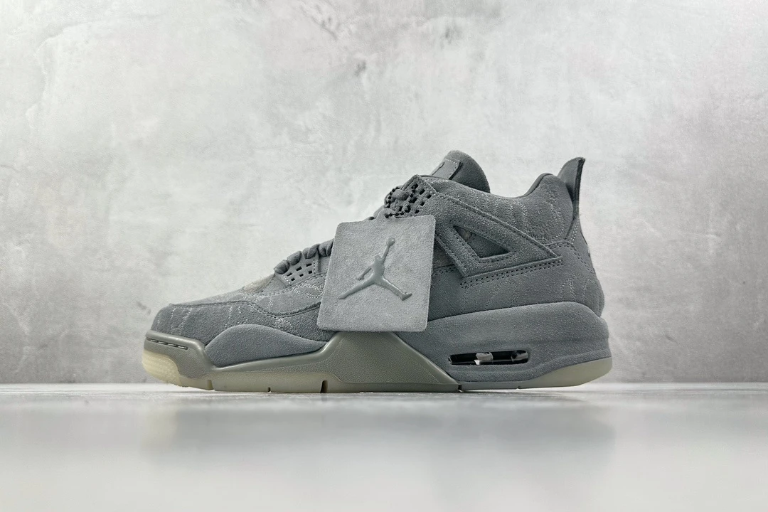 Air Jordan 4 Retro Sneakers – Shadow Grey Embroidered Edition