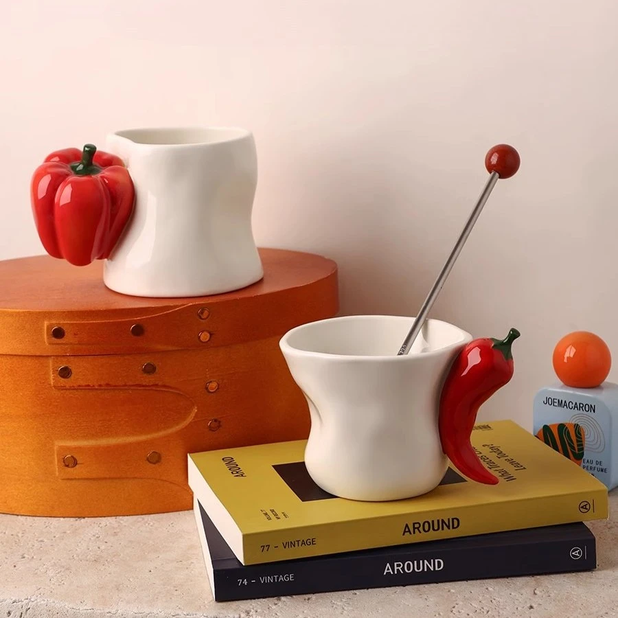 3D Pepper Ceramic Coffee Mug