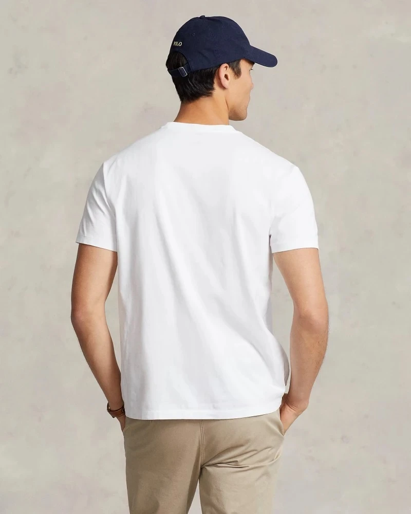 Polo Ralph Lauren Men's White Cotton Short Sleeve T-Shirt
