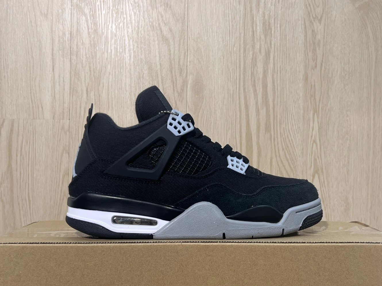 Nike Air Jordan 4 Retro "Black Canvas" Sneakers