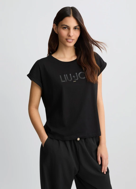 Liu Jo Women's Cotton Elastane Short Sleeve T-shirt - Spring/Summer