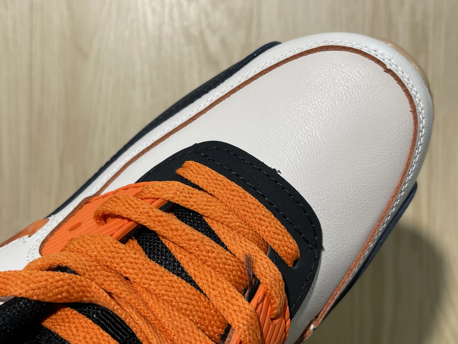 Nike Air Max 90 Black Orange White Sneakers – Bold Retro Streetwear Running Shoes