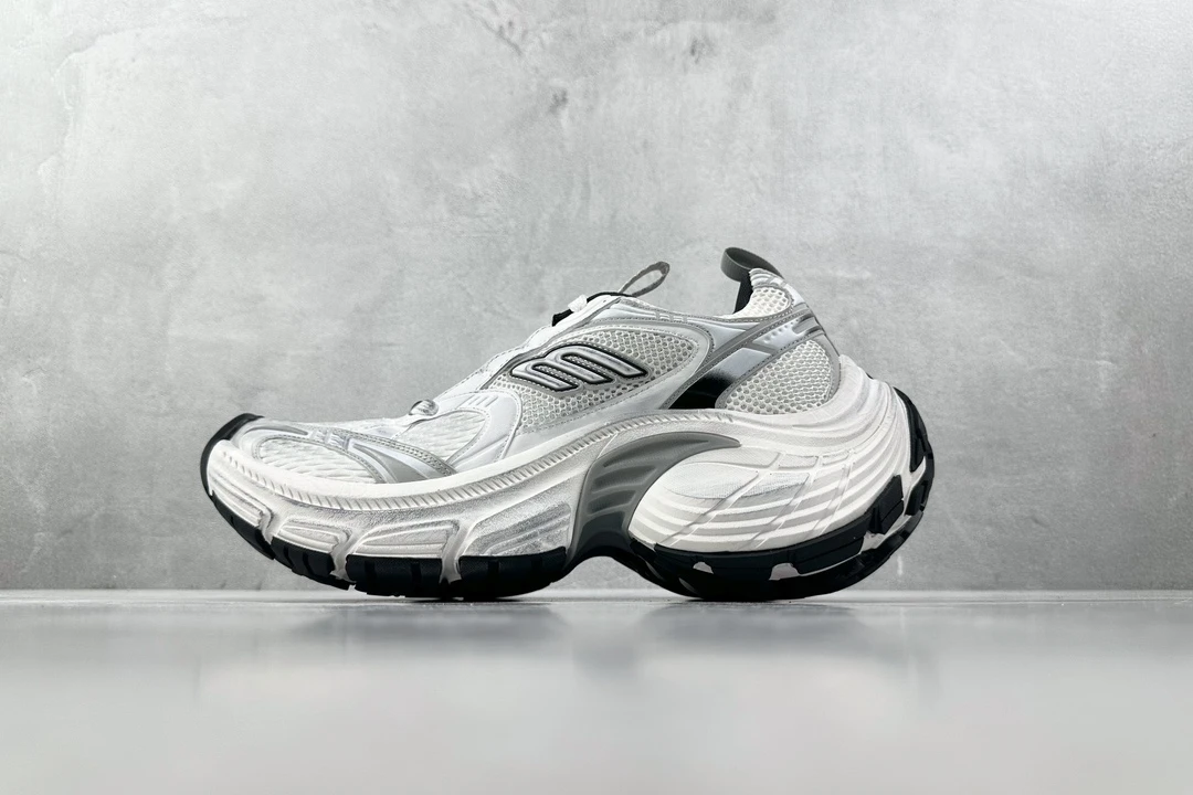 Balenciaga Track Sneakers “White / Silver”