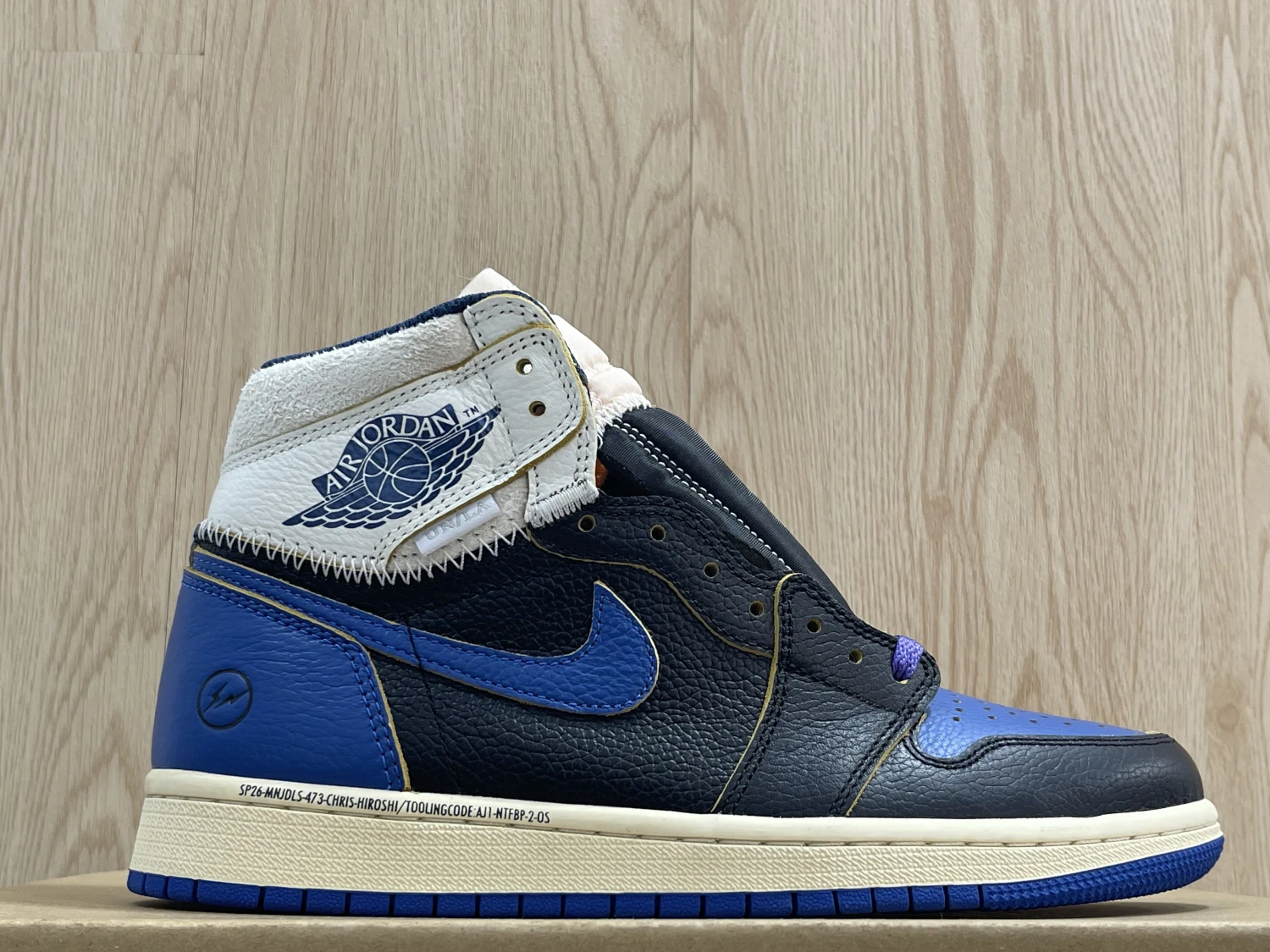 Nike Air Jordan Retro High Royal Blue & Black Leather Sneaker