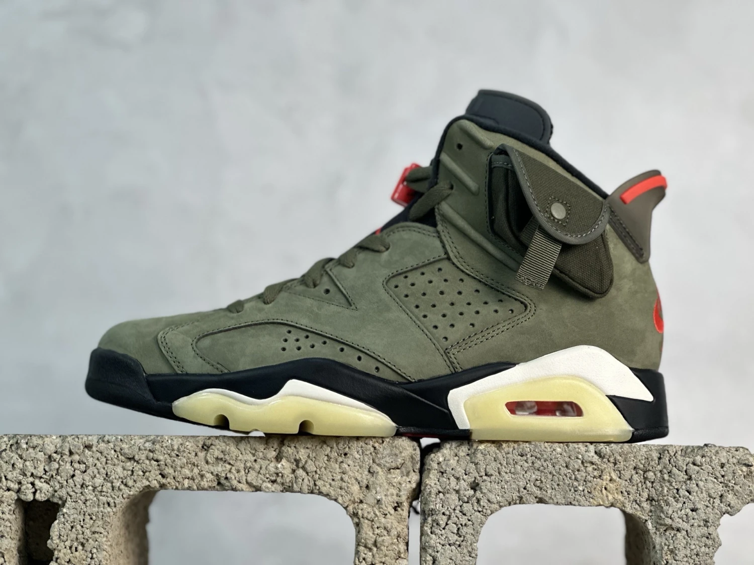 Air Jordan 6 Retro – Olive Green & Black Premium Basketball Sneakers