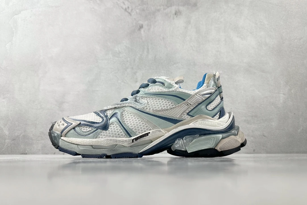 Balenciaga Triple S Blue Grey Luxury Designer Sneaker